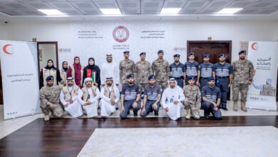 شرطة أبوظبي تستقبل وفد الهلال الأحمر الإماراتي ضمن فعاليات "فخورين بالإمارات