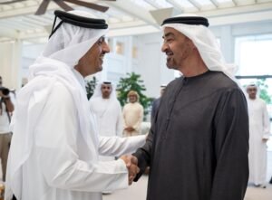 رئيس الدولة يستقبل رئيس مجلس الوزراء وزير خارجية قطر