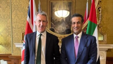 سعيد الهاجري يبحث مع وزير الدولة لشؤون الأمن البريطاني تعزيز الشراكة في مجال مكافحة التدفقات المالية غير المشروعة