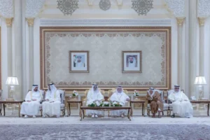 حاكم الشارقة يستقبل المهنئين بعيد الأضحى المبارك
