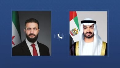رئيس الدولة والرئيس السوري يبحثان هاتفياً علاقات التعاون بين البلدين والتطورات في المنطقة