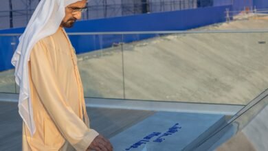 محمد بن راشد يدشن أعمال الحفر في أنفاق الخط الأزرق لمترو دبي