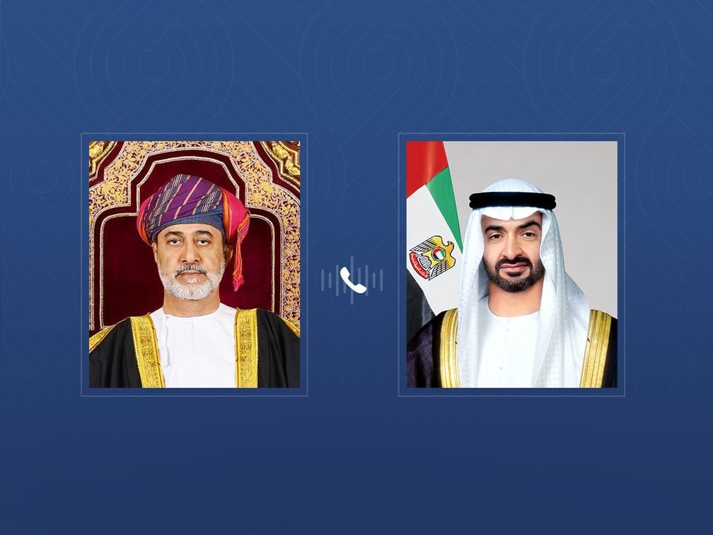 رئيس الدولة وسلطان عمان يتبادلان هاتفياً تهاني عيد الأضحى المبارك 1 رئيس الدولة وسلطان عمان يتبادلان هاتفياً تهاني عيد الأضحى المبارك
