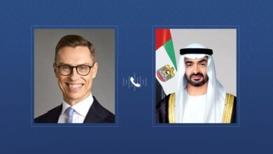 رئيس الدولة يتلقى اتصالاً هاتفياً من رئيس فنلندا