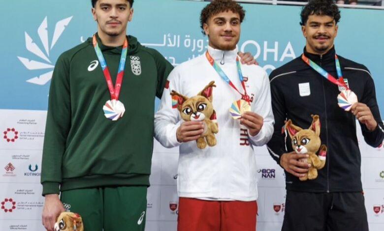 السباح حسين شوقي يهدي الإمارات برونزية الألعاب الخليجية