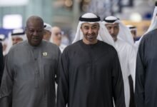 رئيس الدولة ورئيس غانا يبحثان تعزيز علاقات التعاون بين البلدين