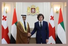سعيد الهاجري يلتقي برئيس وزراء جورجيا في تبليسي