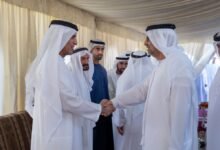 سعود بن صقر يعزي في وفاة والدة جاسم محمد المسافري