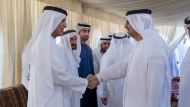 سعود بن صقر يعزي في وفاة والدة جاسم محمد المسافري