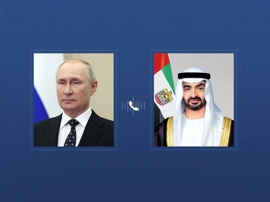 رئيس الدولة يتلقى اتصالاً هاتفياً من الرئيس الروسي 1 رئيس الدولة يتلقى اتصالاً هاتفياً من الرئيس الروسي