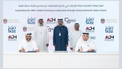 شراكة إستراتيجية بين "تعزيز" و"ألفا ظبي" لاستثمار 36.7 مليار درهم في قطاع الكيماويات المحلي