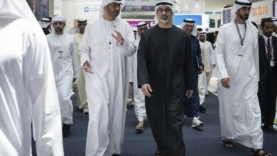 خالد بن محمد بن زايد يشهد جانباً من فعاليات الدورة الخامسة من "اصنع في الإمارات"