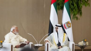 رئيس الدولة ورئيس وزراء الهند يبحثان تعزيز الشراكة الإستراتيجية الشاملة بين البلدين والتطورات الإقليمية