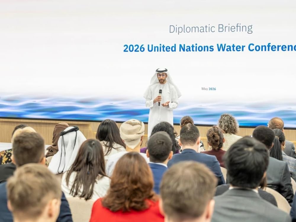 وزارة الخارجية الإماراتية تعقد إحاطة للسفراء المعتمدين والمنظمات الدولية لدى الدولة وذلك في إطار الاستعدادات الجارية لاستضافة مؤتمر الأمم المتحدة للمياه 2026 1 وزارة الخارجية الإماراتية تعقد إحاطة للسفراء المعتمدين والمنظمات الدولية لدى الدولة وذلك في إطار الاستعدادات الجارية لاستضافة مؤتمر الأمم المتحدة للمياه 2026