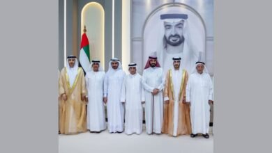 طالب بن صقر وسالم بن سلطان يحضران حفل استقبال بمناسبة زفاف خليفة مروان الصوالح بدبي