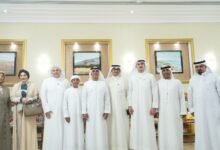 سالم بن سلطان القاسمي يستقبل دعيج الصباح ونوال الصباح ومسؤولين خليجيين برأس الخيمة