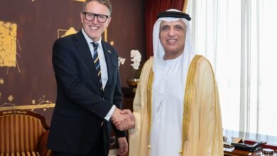 سعود بن صقر يستقبل السفير السويدي 2 سعود بن صقر