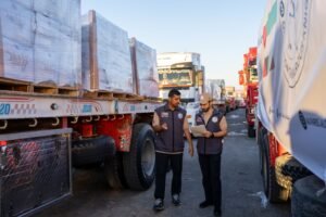 ضمن عملية “الفارس الشهم 3”.. دخول 3 قوافل مساعدات إماراتية إلى غزة تحمل 544 طناً من المواد الإغاثية 3 ضمن عملية “الفارس الشهم 3”.. دخول 3 قوافل مساعدات إماراتية إلى غزة تحمل 544 طناً من المواد الإغاثية