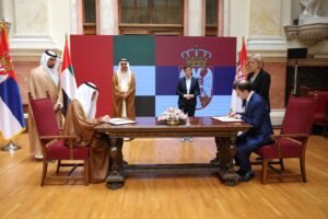 صقر غباش ورئيسة الجمعية الوطنية الصربية يبحثان تعزيز التعاون البرلماني ويشهدان توقيع مذكرة تفاهم