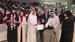 ​سالم بن سلطان القاسمي يشهد تخريج طالبات مدرسة سعود بن صقر الخيرية برأس الخيمة