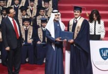 نهيان بن مبارك يشهد تخريج طلبة «الشارقة الأمريكية الدولية» في أم القيوين