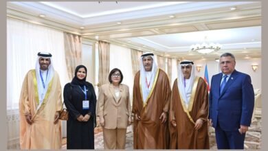 النائب الأول لرئيس المجلس الوطني الاتحادي يلتقي في باكو رئيسة الجمعية الوطنية بأذربيجان