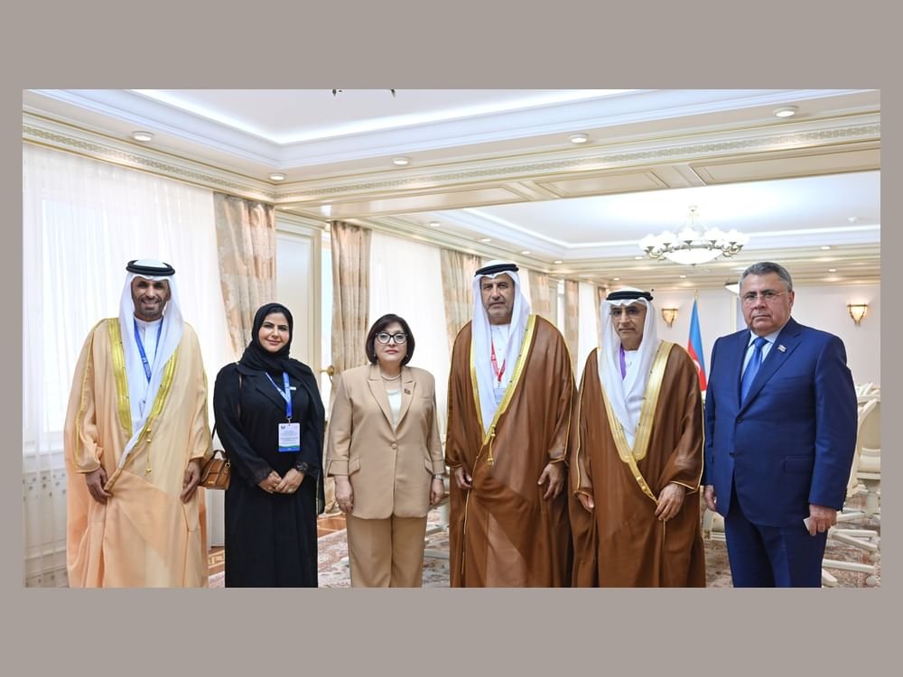 النائب الأول لرئيس المجلس الوطني الاتحادي يلتقي في باكو رئيسة الجمعية الوطنية بأذربيجان 1 النائب الأول لرئيس المجلس الوطني الاتحادي يلتقي في باكو رئيسة الجمعية الوطنية بأذربيجان