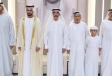 حاكم أم القيوين وأحمد بن محمد وسيف بن زايد يحضرون أفراح صديقي وخوري