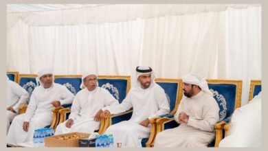 خالد بن سعود يعزي في وفاة راشد محمد خصيف المزروعي
