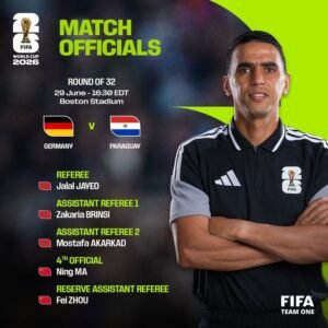 طاقم تحكيم مغربي يقود لقاء ألمانيا وباراجواي