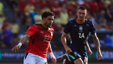 من لقاء مصر والبرازيل