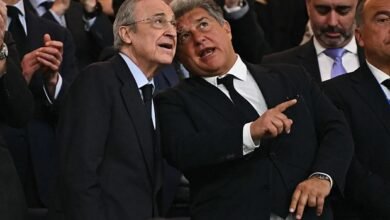 برشلونة يقاضي رئيس ريال مدريد بتهمة السب والقذف 4 بيريز ولابورتا