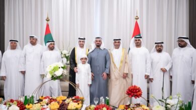 سيف بن زايد يحضر أفراح السويدي والملا
