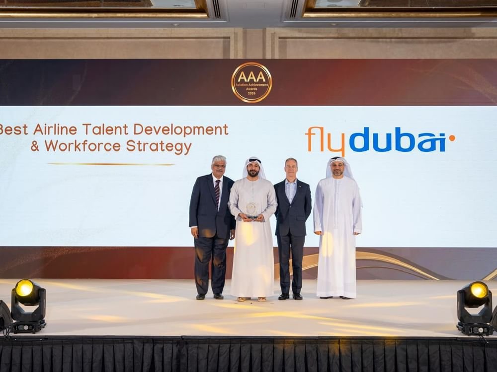 "فلاي دبي" تفوز بثلاث جوائز ضمن حفل "جوائز إنجازات الطيران 2026" 1 "فلاي دبي" تفوز بثلاث جوائز ضمن حفل "جوائز إنجازات الطيران 2026"