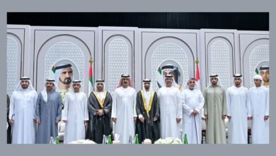 عمار بن حميد يحضر أفراح الفلاسي والشامسي في عجمان