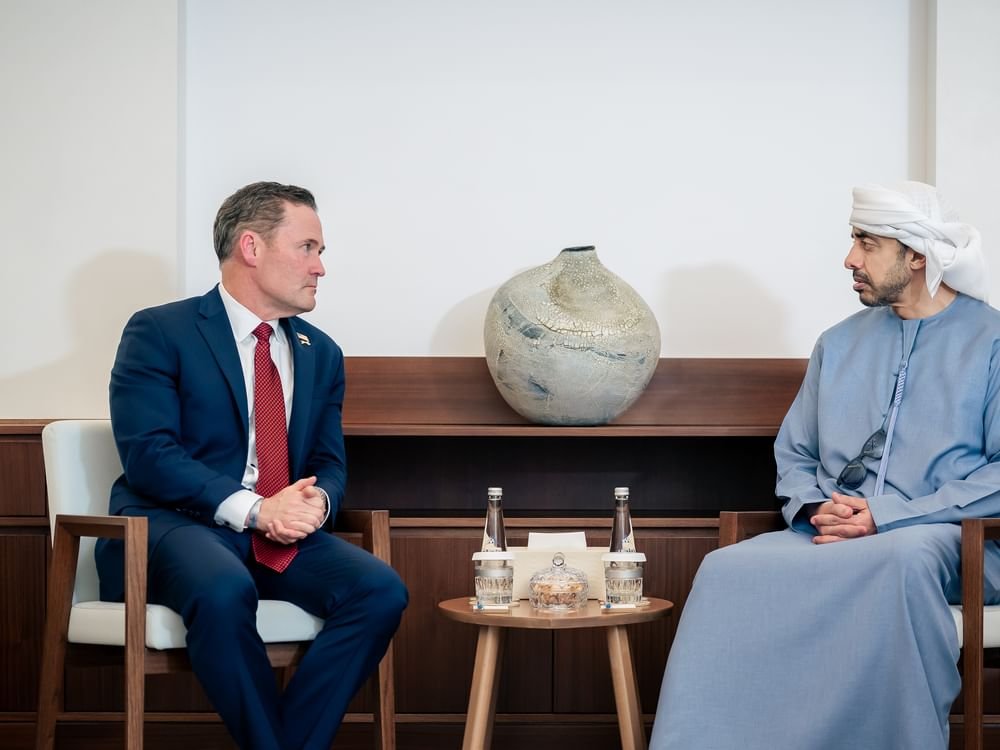 عبدالله بن زايد يستقبل مندوب الولايات المتحدة الأميركية لدى الأمم المتحدة 1 عبدالله بن زايد يستقبل مندوب الولايات المتحدة الأميركية لدى الأمم المتحدة