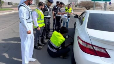 شرطة أبوظبي تعزز وعي السائقين بسلامة الإطارات ميدانيًا 2 شرطة أبوظبي