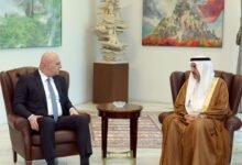 الرئيس اللبناني يستقبل صقر غباش ويؤكد عمق العلاقات الأخوية مع الإمارات