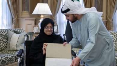 حمدان بن زايد يستقبل أوائل الثانوية العامة في منطقة الظفرة 3 حمدان بن زايد