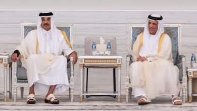 حاكم رأس الخيمة يعزّي أمير قطر في وفاة حمد بن خليفة آل ثاني 1 حاكم رأس الخيمة