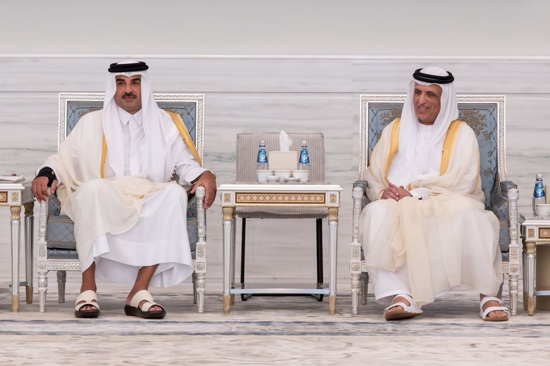حاكم رأس الخيمة يعزّي أمير قطر في وفاة حمد بن خليفة آل ثاني 1 حاكم رأس الخيمة