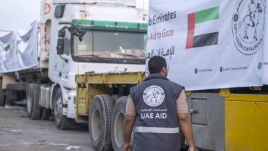 ضمن "الفارس الشهم 3".. 4 قوافل مساعدات إماراتية تدخل قطاع غزة تحمل 416 طناً من المواد الإغاثية 2 الفارس الشهم 3