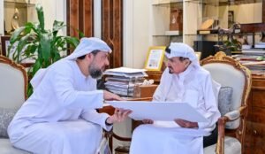 حميد بن راشد يطلع على مشاريع وإنجازات هيئة الأعمال الخيرية العالمية
