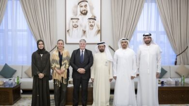 علي النعيمي يستقبل سفير ألمانيا وقنصلها العام بمناسبة انتهاء فترة عملهما في الدولة 1 علي النعيمي