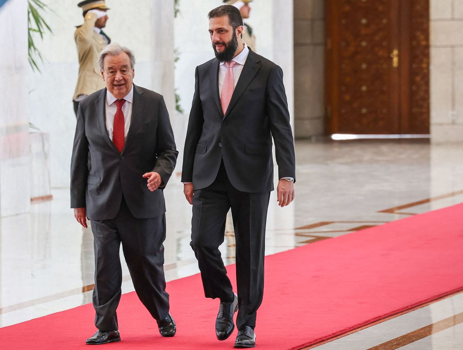 الشرع وغوتيريش يبحثان في دمشق جهود التعافي المبكر وإعادة الإعمار 1 الشرع