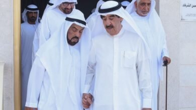 حاكم أم القيوين يقدم واجب العزاء في وفاة منصور سيف الزعابي 3 أم القيوين