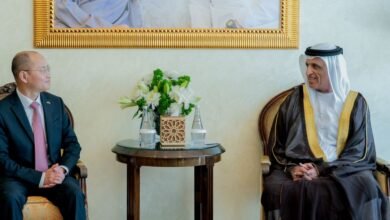 سعود بن صقر يستقبل السفير الصيني لدى الدولة 1 سعود بن صقر يستقبل السفير الصيني لدى الدولة