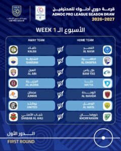 سحب قرعة دوري أدنوك للمحترفين.. والعين يبدأ مشواره بمواجهة بني ياس 2 سحب قرعة دوري أدنوك للمحترفين.. والعين يبدأ مشواره بمواجهة بني ياس