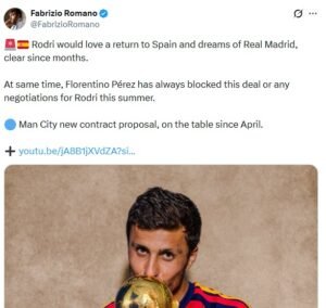 رودري يتمسك بحلم الانتقال لريال مدريد 2 رودري يتمسك بحلم الانتقال لريال مدريد