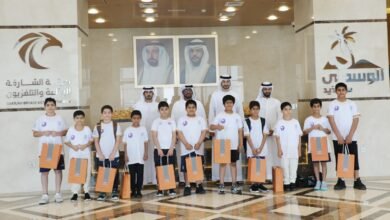 جولة ميدانية للمشاركين في المركز الصيفي بنادي الذيد في قناة الوسطى 5 بنادي الذيد
